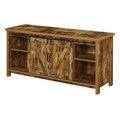 Pipers Pit Blake Barn Door TV Stand, Barnwood PI2540269